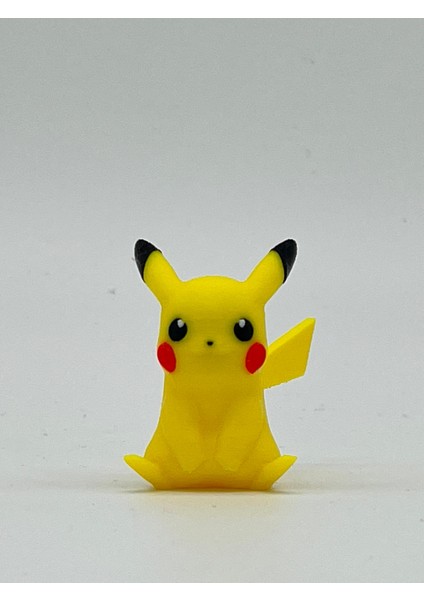Pokemon Oyuncak, Pikachu 5cm ( Hediyeli ) Boyasız Renkli Baskı