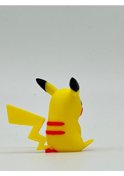 Pokemon Oyuncak, Pikachu 5cm ( Hediyeli ) Boyasız Renkli Baskı modelleri