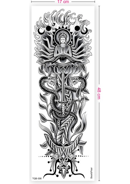 Kol Dövmesi Tek Göz Desenli Mistik Kol Kaplama Tattoo
