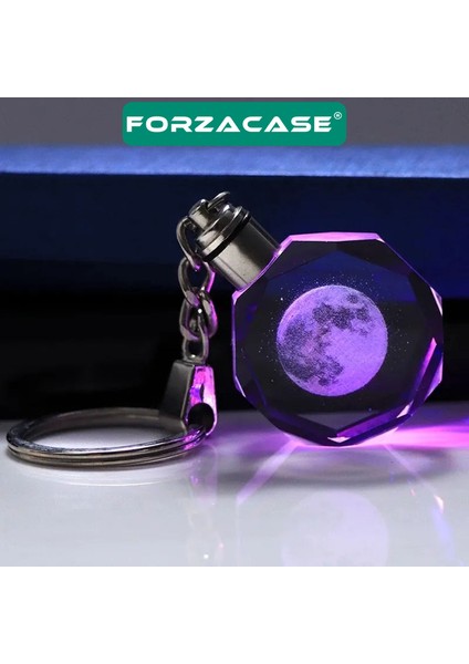 3D Kristal Dolunay Tasarımlı Renk Değiştiren Işıklı Araba Ev Anahtarlık - FC960 fiyatları