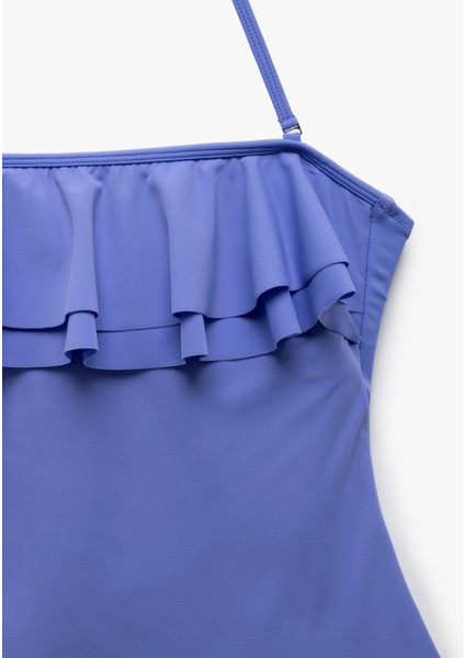 Astarlı Dar Kalıp Çıkarılabilir Askı Detaylı Fırfırlı Straplez Mayo modelleri