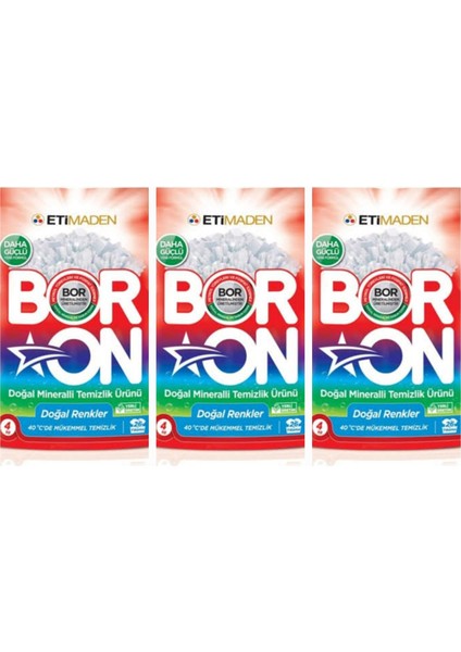 Boron Doğal Mineralli Çamaşır Deterjanı Renkliler İçin 78 Yıkama