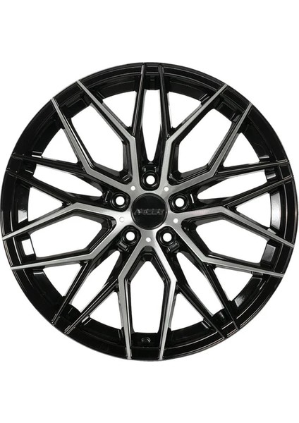 17 Inç 5X100 Arceo Valencia Polo Ibiza Egea Uyumlu Siyah Elmas Kesim Jant Modeli Volkswagen Seat Fiat (4 Adet)