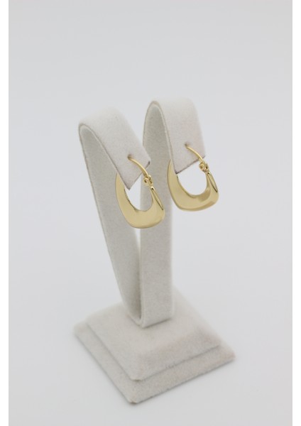 Xupıng Jewelry Damla Yassı Model Küpe