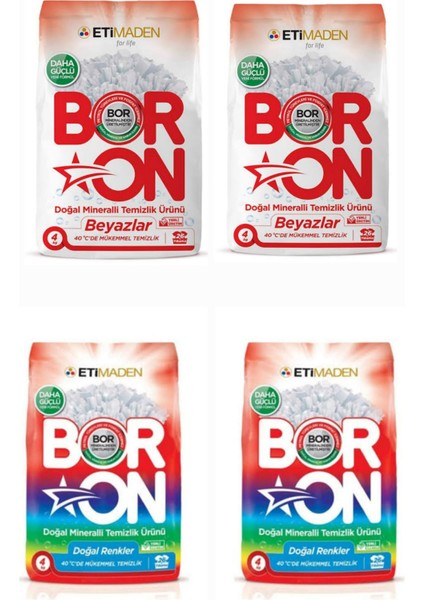 Boron Doğal Mineralli Çamaşır Deterjanı Renkli ve Beyazlar İçin 104 Yıkama
