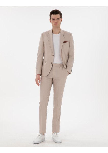 Erkek Bej Slim Fit Takım Elbise 50304231-VR011