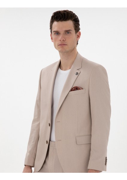 Erkek Bej Slim Fit Takım Elbise 50304231-VR011 modelleri
