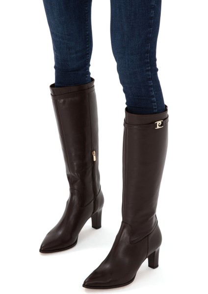 Kadın Kahverengi Topuklu Çizme 50295564-VR029