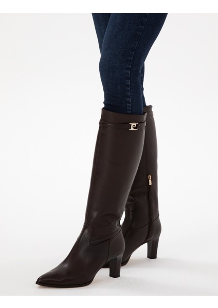 Kadın Kahverengi Topuklu Çizme 50295564-VR029 fiyatları