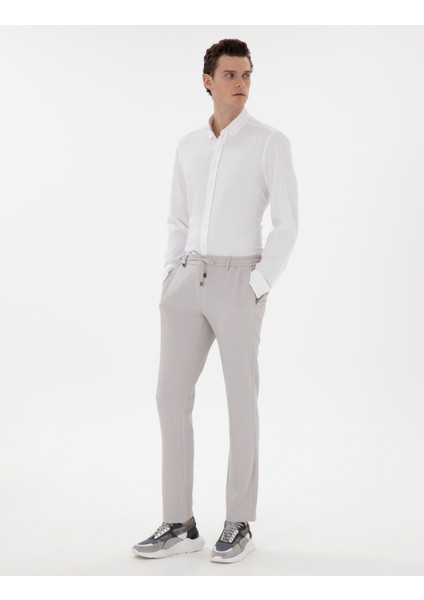 Erkek Gri Slim Fit Kumaş Pantolon 50305636-VR024 modelleri