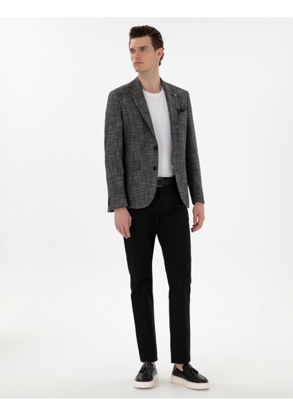 Erkek Siyah Slim Fit Ceket 50305821-VR046