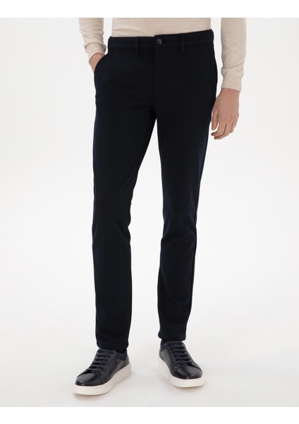 Erkek Lacivert Slim Fit Kanvas Pantolon 50311631-VR033 fiyatları