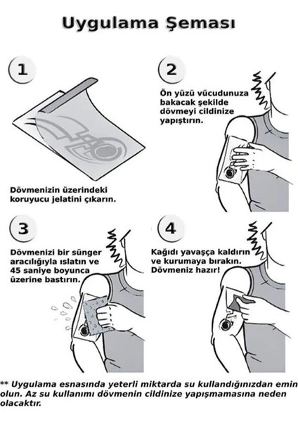 Anka Kuşu Geçici Vücut Dövmesi