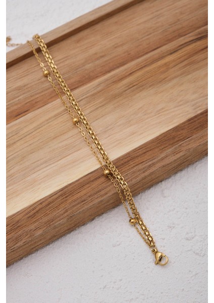 By Florya Jewelry Çelik 2'li Kombin Toplu ve Örme Zincir Bileklik Kararmaz 17+4 cm & 21 cm Günlük Kullanıma Uygun fiyatları