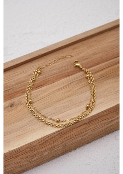 By Florya Jewelry Çelik 2'li Kombin Toplu ve Örme Zincir Bileklik Kararmaz 17+4 cm & 21 cm Günlük Kullanıma Uygun fırsatları