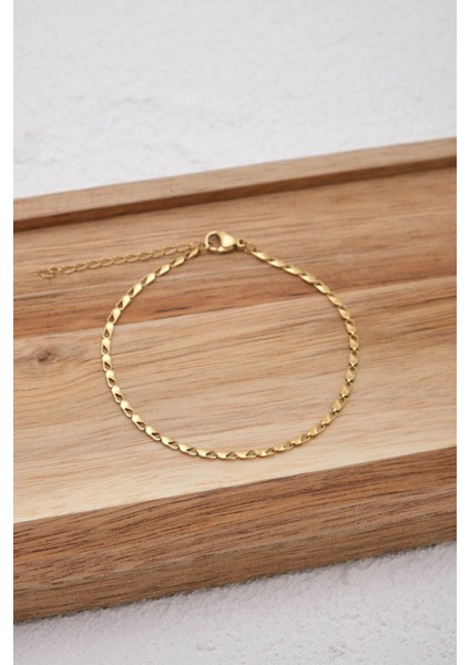 Çelik Ince Papağan Zincir Bileklik Kararmaz 17+4cm 2mm Günlük Kullanıma Uygun fırsatları