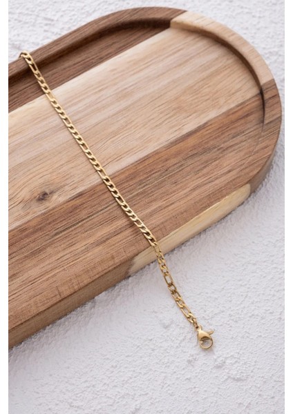 By Florya Jewelry Çelik İnce Figaro Zincir Bileklik Kararmaz 3 mm Unisex 18 cm-21 cm fırsatları