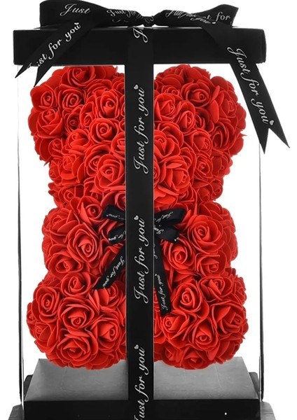 Özel Kutuda Luxury Güllü Ayıcık Sevgililer Günü Doğum Günü Anneler Günü Hediyesi Teddy Bear Rose