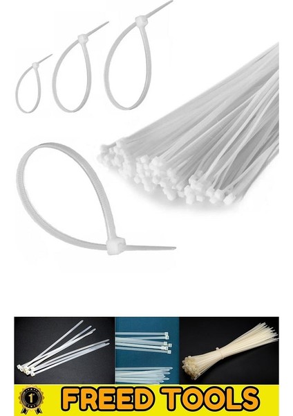 Kablo Bağı Plastik 100 Adet Cırt Kelepçe 250X3,6