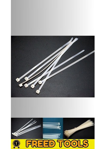 Kablo Bağı Plastik 100 Adet Cırt Kelepçe 250X3,6