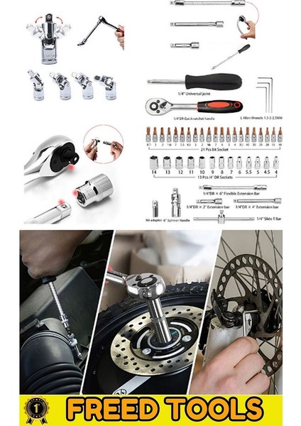 58 Parça 46 Mini Lokma Takımı Otomatik Cırcırlı 1/4" 12 Parça Kombine Açık Ağız-Yıldız Anahtar Takım fiyatları
