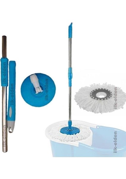 Dönerli Mop Kovası Için Komple Yedek Paspas Seti, Microfiber Mob Paspası,dönerli Sap ile Tam Set