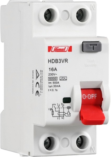 HDB3VR225TC 2X25A 300 Ma Kaçak Akım Koruma Rölesi