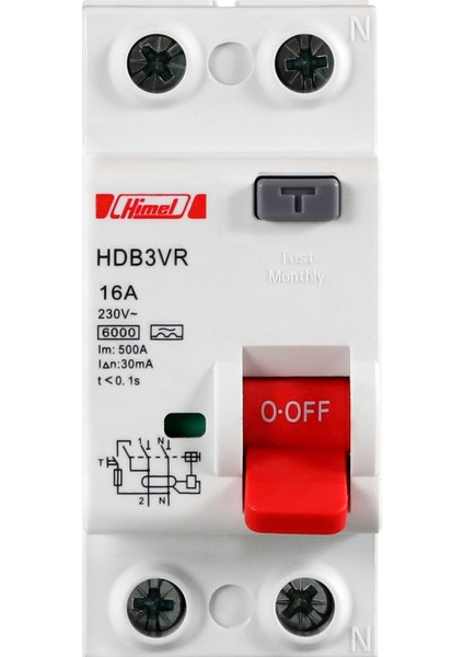 HDB3VR225TC 2X25A 300 Ma Kaçak Akım Koruma Rölesi