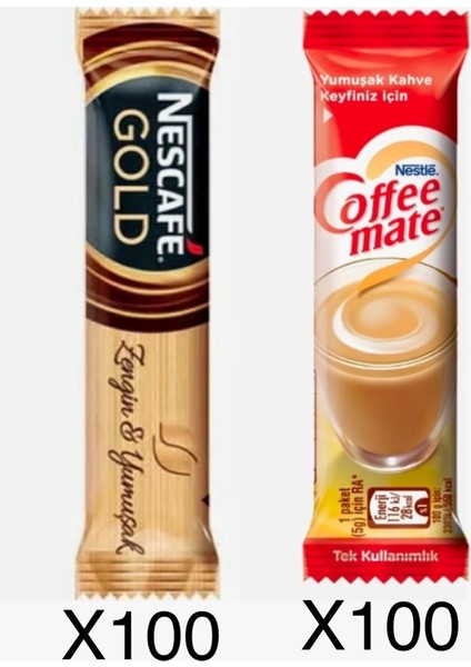 Gold 2gr x 100 Adet +Coffee Mate 5gr x 100 Adet