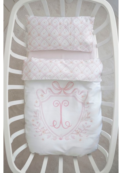 Harf Serisi X Harfi Anne Yanı Nevresim Seti (60 X 100) - Noble Serie Pembe modelleri