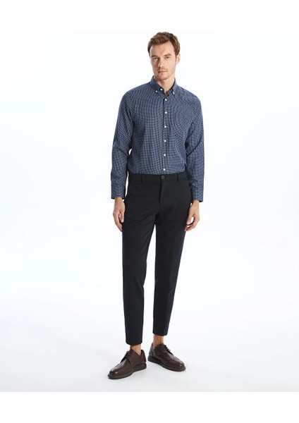 Classic Lacivert Dar Kalıp Erkek Chino Pantolon T T