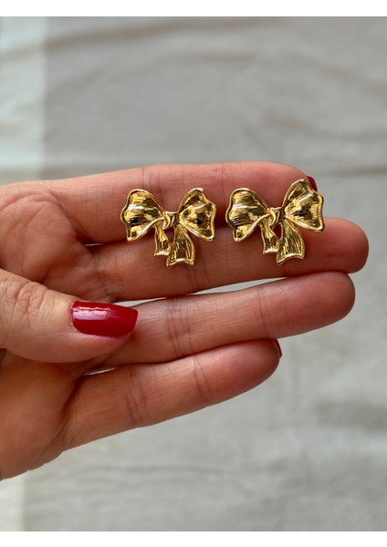 Gold Kurdele Fiyonk Küpe fiyatları