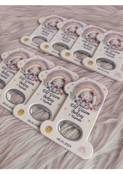 25 Adet Gökkuşaklı Tavşan 1 Rakam Açacak Magnet Yenidoğan Doğum Günü Mevlüt Hediyelikleri fiyatları