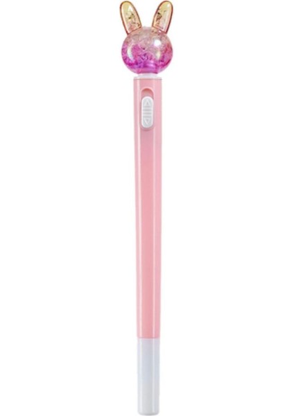 BACK2FUN Tavşan Pembe LED Işıklı Tükenmez Kalem
