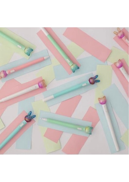 BACK2FUN Tavşan Pembe LED Işıklı Tükenmez Kalem