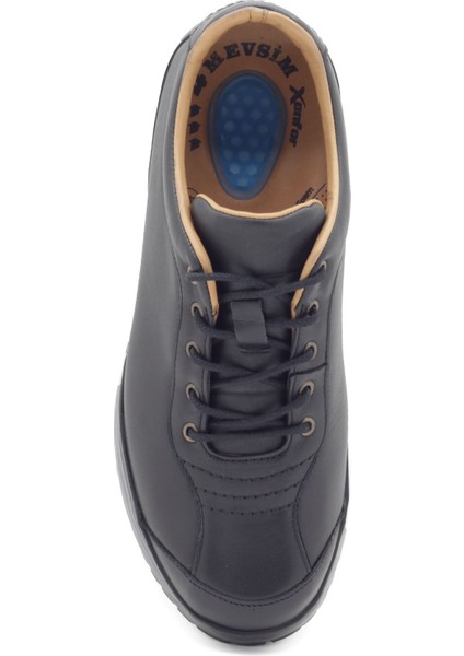 Deri Erkek Günlük Yürüyüş Ayakkabısı - 2170 Siyah fırsatları