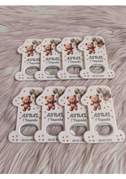 10 Adet Yeşil Balon Tutan Kahverengi Ayıcıklı 1 Rakam Açacak Magnet Yenidoğan Doğum Günü Mevlüt Hediyelikleri modelleri