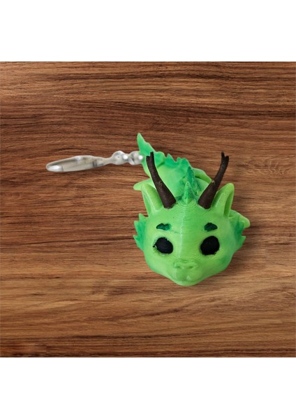 3D Boynuzlu Dragon Figür