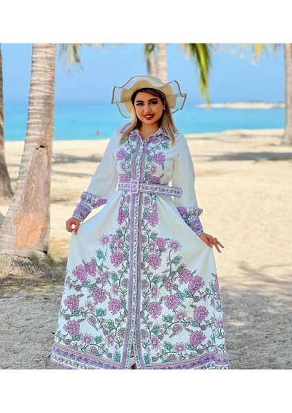 Atlas Kumaş Elbise (Kemer Dahildir)-Lila NHN93