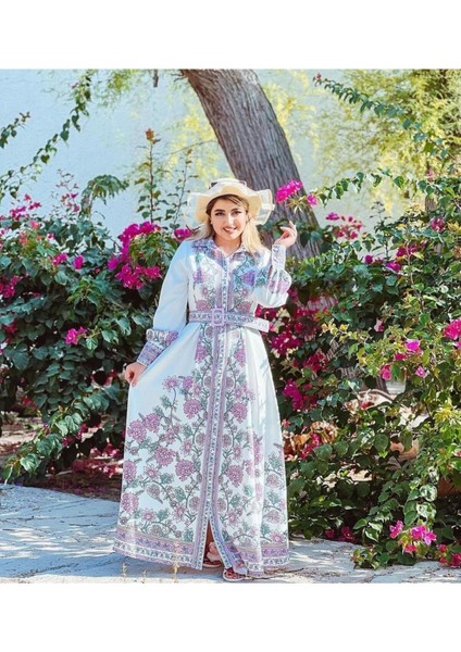 Atlas Kumaş Elbise (Kemer Dahildir)-Lila NHN93