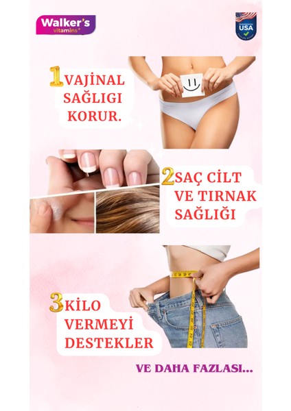 Walker`s %100 Saf ve Doğal Ceramide, Elastin, Cranberry, Içeren Çift Hidrolize Kolajen - Collagen