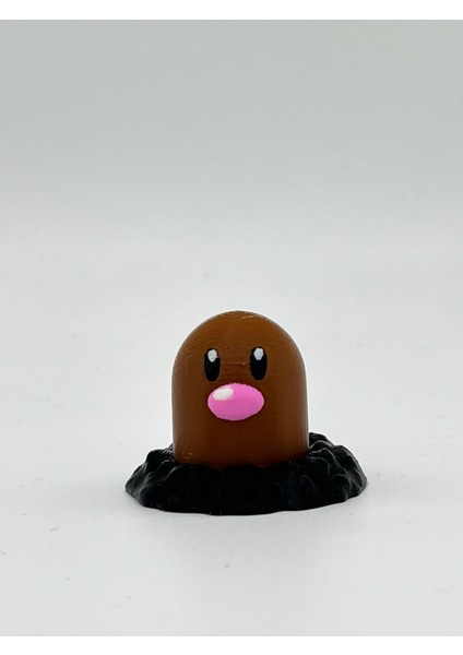 Pokemon Oyuncak, Diglett 5cm ( Hediyeli ) Boyasız Renkli Baskı