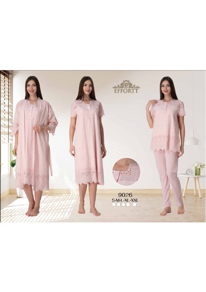 Dvina Effortt Dörtlü Lohusa Seti Pembe Xl - 9026