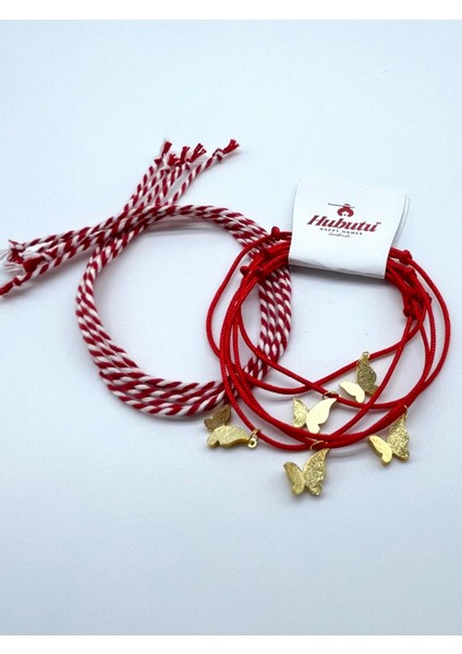 Marteniçka Hediyelik Kartlı Jelatinli Dilek ve Şans Bilekliği Seti (10 Adet 5 Set) fiyatları