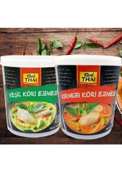 Köri Ezmesi Set (Yeşil-Kırmızı 400 Grx2)
