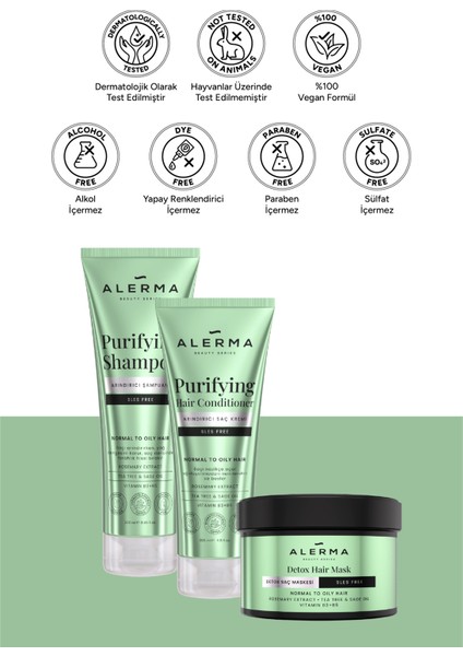 Ince Telli ve Yağlı Saçlar Için Arındırıcı Sülfatsız Saç Bakım Seti fırsatları