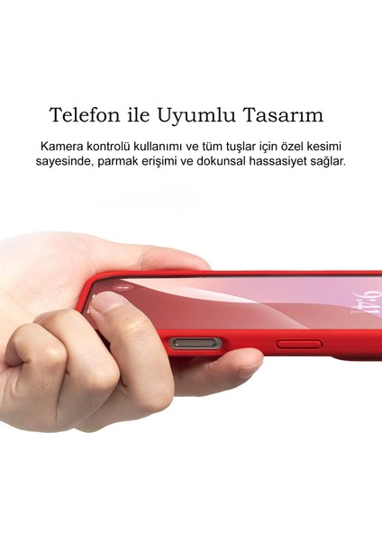 Apple iPhone 16 Pro Max ile Uyumlu Kapak Içi Kadife Lansman Silikon Kılıf - Kırmızı