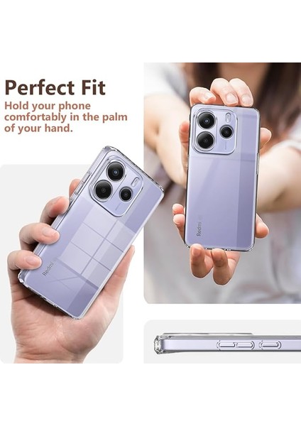 Xiaomi Redmi Note 14 4g ile Uyumlu Kılıf Şeffaf Kamera Korumalı Esnek Silikon Telefon Kılıfı Kapak fiyatları