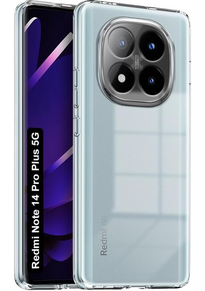 Xiaomi Redmi Note 14 Pro Plus ile Uyumlu Kılıf Şeffaf Kamera Korumalı Esnek Silikon Telefon Kılıfı Kapak