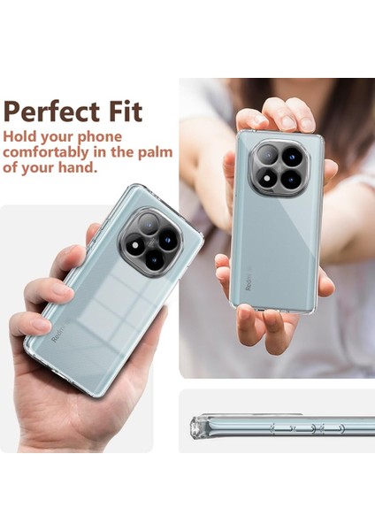 Xiaomi Redmi Note 14 Pro Plus ile Uyumlu Kılıf Şeffaf Kamera Korumalı Esnek Silikon Telefon Kılıfı Kapak fırsatları